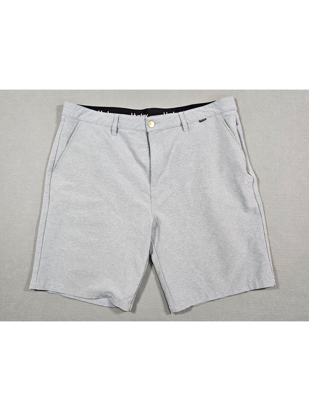 Hurley Men Gray Stretch Golf Performance Shorts Size 38